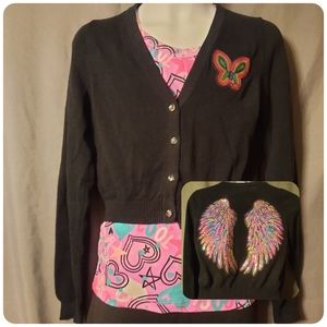 Girl's Cardigan w/Angel Wings
